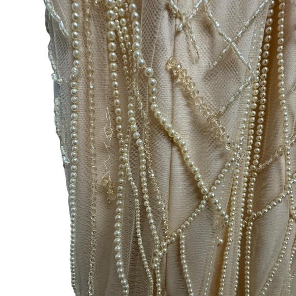 NWT CECILIA COUTURE Beaded Gown 1414 Champagne 4 - Picture 8 of 12